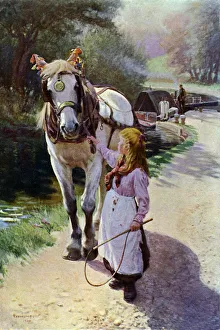 Wheelwright Prints: The Towing Path, 1900 (1902-1903). Artist: Roland Wheelwright