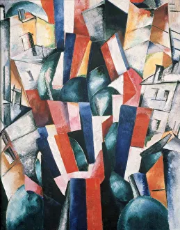 Constructivism Prints: A town, 1913. Artist: Exter, Alexandra Alexandrovna (1882-1949)