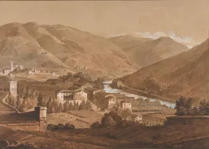 Town in an Alpine Valley, n. d Creator: Victor Jean Nicolle