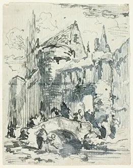 Town Bridge and Portal, 1820/39. Creator: William Leighton Leitch