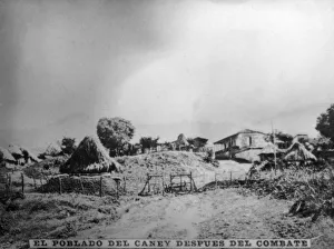 Tabacalera Cubana Gallery: The town of Caney after combat, (1898), 1920s