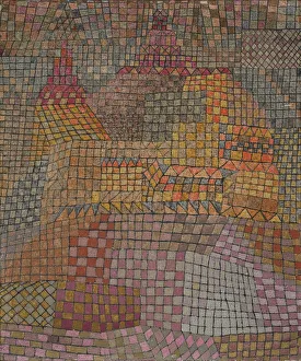 Tempera And Oil On Cardboard Prints: Town Castle Kr