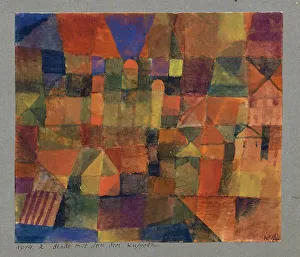 Stiftung Im Obersteg Prints: Town with the Three Domes, 1914. Creator: Klee, Paul (1879-1940)