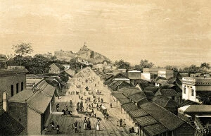 Images Dated 29th September 2007: Town and fort of Trichinopoly, India, 1847
