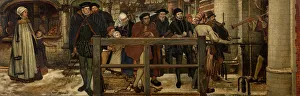 Hendrik Leys Prints: At the Town Gate, 1856. Creator: Jan August Hendrik Leys