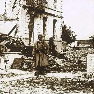 Town Hall at Ablain-Saint-Nazaire, Northern France, c1914-c1918