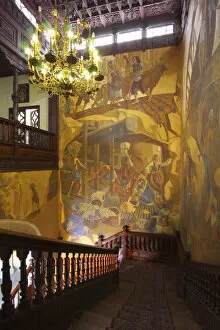 Bannisters Collection: Town hall interior, Santa Cruz de la Palma, La Palma, Canary Islands, Spain, 2009