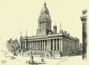 Robinson Will B Prints: The Town Hall, Leeds, c1900. Creator: Will B. Robinson