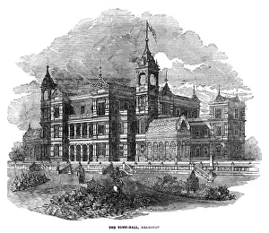 Town Hall, Melbourne, Australia, 1855. Artist: J Pass