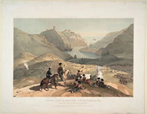 Montagu Collection: Town and harbour of Balaklava from the camp of the 93rd Highlanders, 1854. Artist: O Reilly