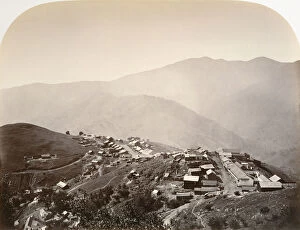 Carleton Emmons Collection: The Town on the Hill, New Almaden, 1863. Creator: Carleton Emmons Watkins