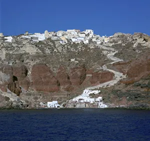 The town of Oia on Santorini