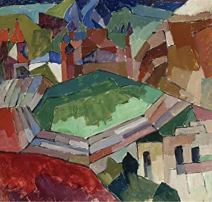 Aristarkh Vasilyevich 1882 1943 Gallery: Town in Southern Russia, 1914-1916. Artist: Lentulov, Aristarkh Vasilyevich (1882-1943)