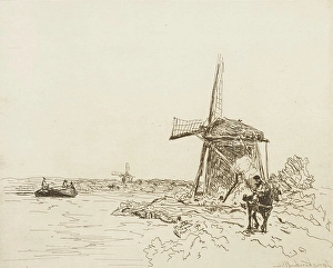 Spacious Prints: The Towpath, 1862. Creator: Johan Barthold Jongkind