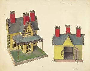 Alf Bruseth Prints: Toy Bank Building, c. 1938. Creator: Alf Bruseth