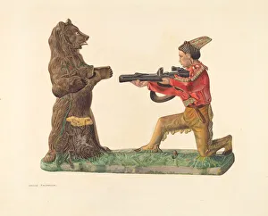 Bear Collection: Toy Bank, c. 1941. Creator: Archie Thompson