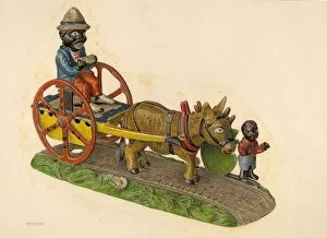 Toy Bank: Donkey and Cart, c. 1941. Creator: Isidore Danziger