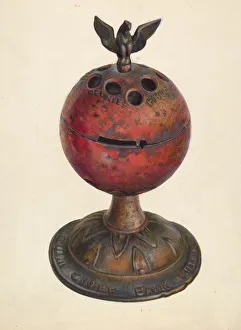 Novelty Prints: Toy Bank: Globe, c. 1939. Creator: Walter Hochstrasser
