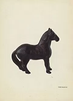 Chris Makrenos Gallery: Toy Bank: Horse, c. 1939. Creator: Chris Makrenos