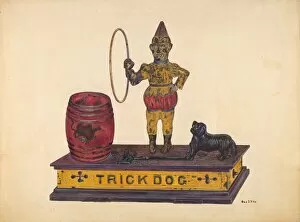 Toy Bank: Trick Dog, c. 1937. Creator: George File