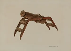 Albert Geuppert Prints: Toy Cannon, 1938. Creator: Albert Geuppert
