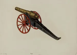 Henning Charles Prints: Toy Cannon, c. 1941. Creator: Charles Henning