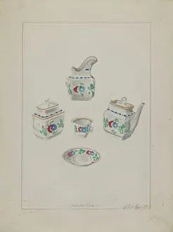 Sugar Prints: Toy China Set, c. 1936. Creator: Albert Camilli