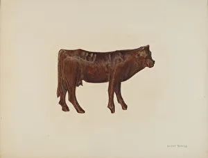 Hester Duany Prints: Toy Cow, c. 1940. Creator: Hester Duany