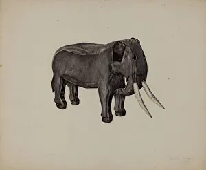 Tusk Prints: Toy Elephant, 1939. Creator: Orison Daeda