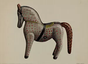 Images Dated 31st March 2021: Toy Horse, c. 1937. Creator: Mina Lowry