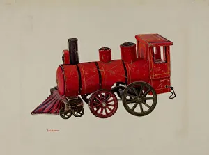 Chris Makrenos Prints: Toy Locomotive, 1935 / 1942. Creator: Chris Makrenos