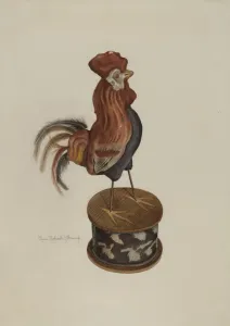 Elmer R Kottcamp Prints: Toy Rooster, 1935 / 1942. Creator: Elmer R. Kottcamp