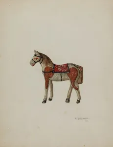 Toy Horse Prints: Toy Shetland Pony, 1939. Creator: Nicholas Acampora