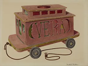 Vera Prints: Toy Streetcar, c. 1942. Creator: Fallon, Michael