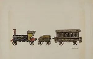 File George Prints: Toy Train, 1935 / 1942. Creator: George File