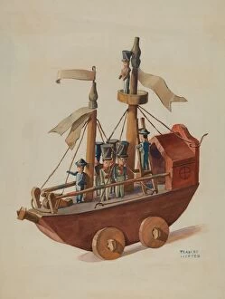 Warships Gallery: Toy Warship, 1935 / 1942. Creator: Frances Lichten
