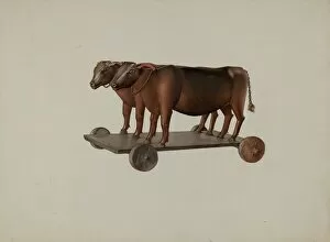 Toy Yoke of Oxen, 1935 / 1942. Creator: Joseph Goldberg