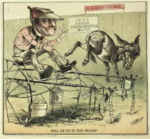 Presidential Campaign Prints: Will He Go in The Traces, from Puck