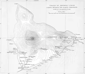 Track of Journey from Cape Evans to Cape Crozier - June 27th to August 1st 1911, (1913) Track of Journey from Cape Evans to Cape Crozier - June 27th to August 1st 1911, (1913)