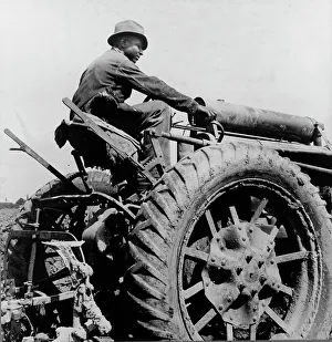Industrialisation Prints: Tractor driver, Aldridge Plantation, Mississippi, 1937. Creator: Dorothea Lange