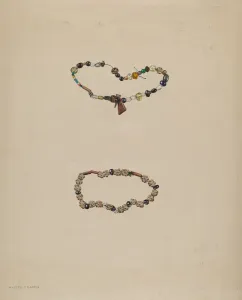 Praefke Walter Prints: Trade Beads, c. 1936. Creator: Walter Praefke