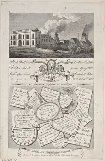 Trade Card Prints: Trade Card for Brass Founders, Birmingham, 1800. 1800. Creator: Anon
