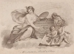 Tradeswoman Prints: Trade Card for Castildine & Dunn, Copper Plate Engravers, 1796. Creator: Anon