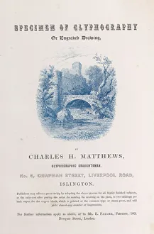 Tradeswoman Prints: Trade Card for Charles H. Matthews, glyphographic draughtsman, 19th century