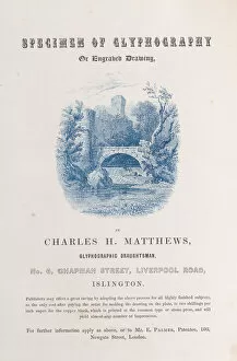 Business Card Collection: Trade Card for Charles H. Matthews, glyphographic draughtsman, 19th century