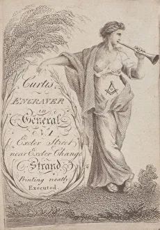 Trade Card for Curtis, Engraver, 19th century. Creator: Anon Trade Card for Curtis, Engraver, 19th century. Creator: Anon
