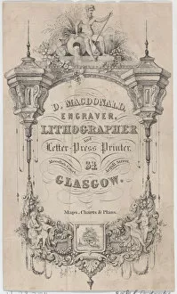 Stationery Collection: Trade Card for D. MacDonald, Engraver, Lithographer & Letter Press