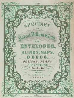 Blinds Gallery: Trade Card for J. Smith, Printer, 19th century. Creator: Anon