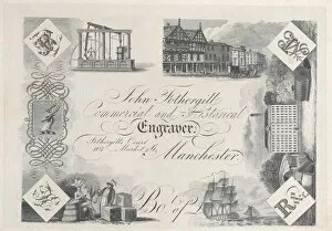 Trade Card for John Fothergill, Commercial and Historical Engraver, 19th century. 19th century. Creator: Anon