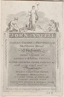 Tradesman Prints: Trade Card for John Steell, Carver